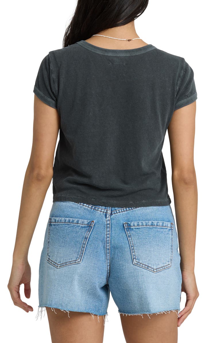 Billabong Daily Cotton Jersey Crop T-Shirt, Alternate, color, Black Sands