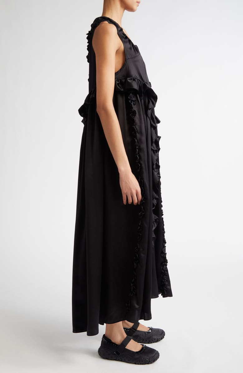 Cecilie Bahnsen Opal Ruffle Silk Satin Dress, Alternate, color, 