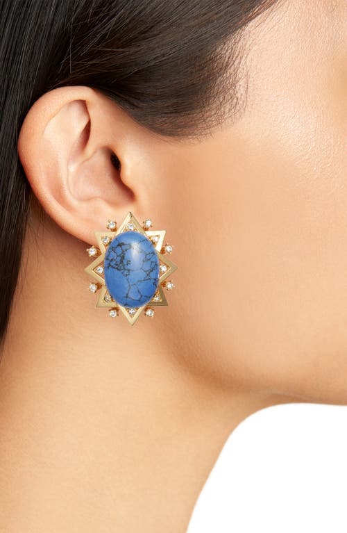 Lele Sadoughi Starlet Stud Earrings In Indigo
