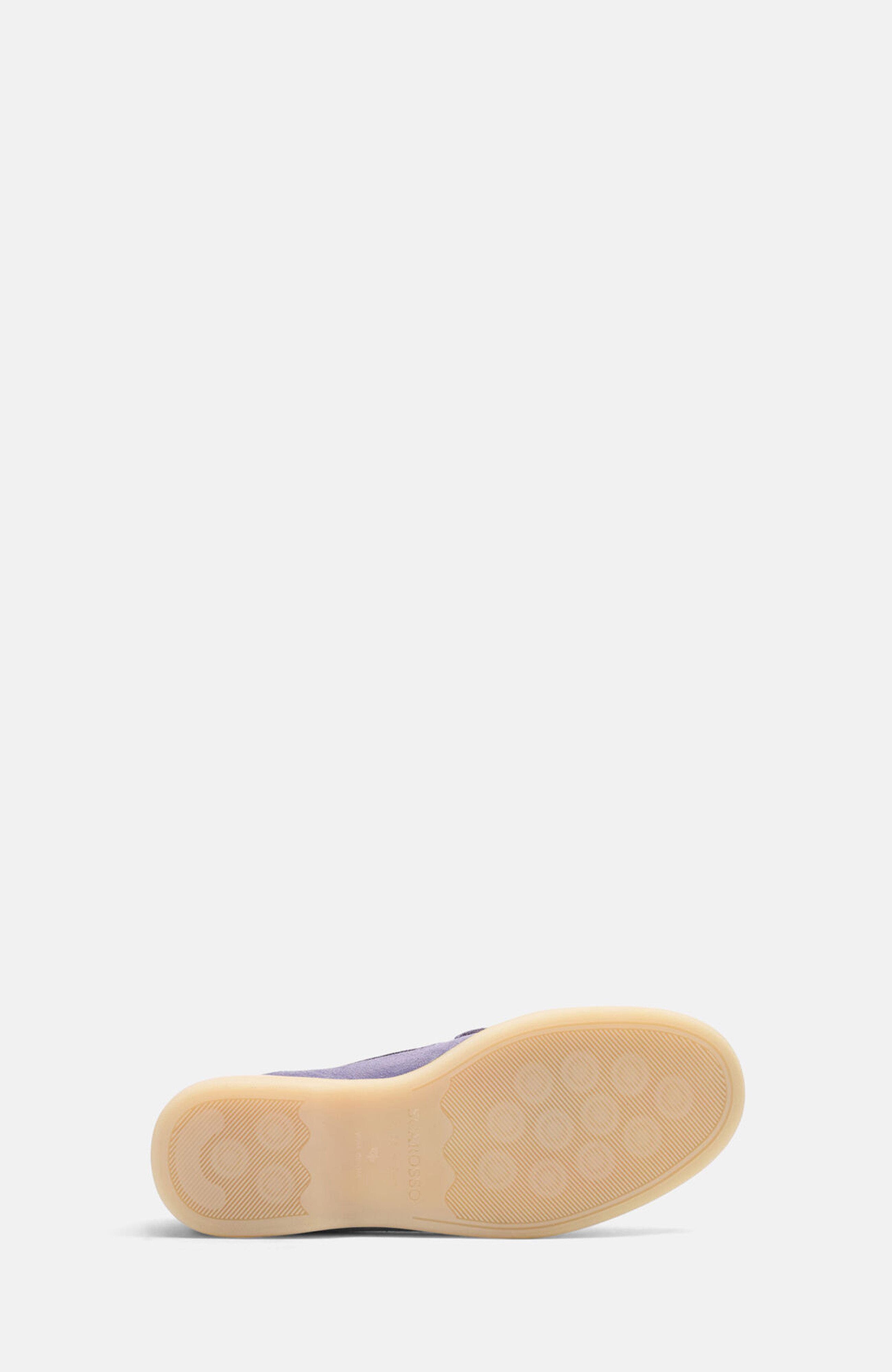 Ludovica Girl Loafers, Alternate, color, Purple - Suede