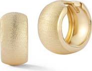 Ember Fine Jewelry 14K Gold Satin Hoop Earrings
