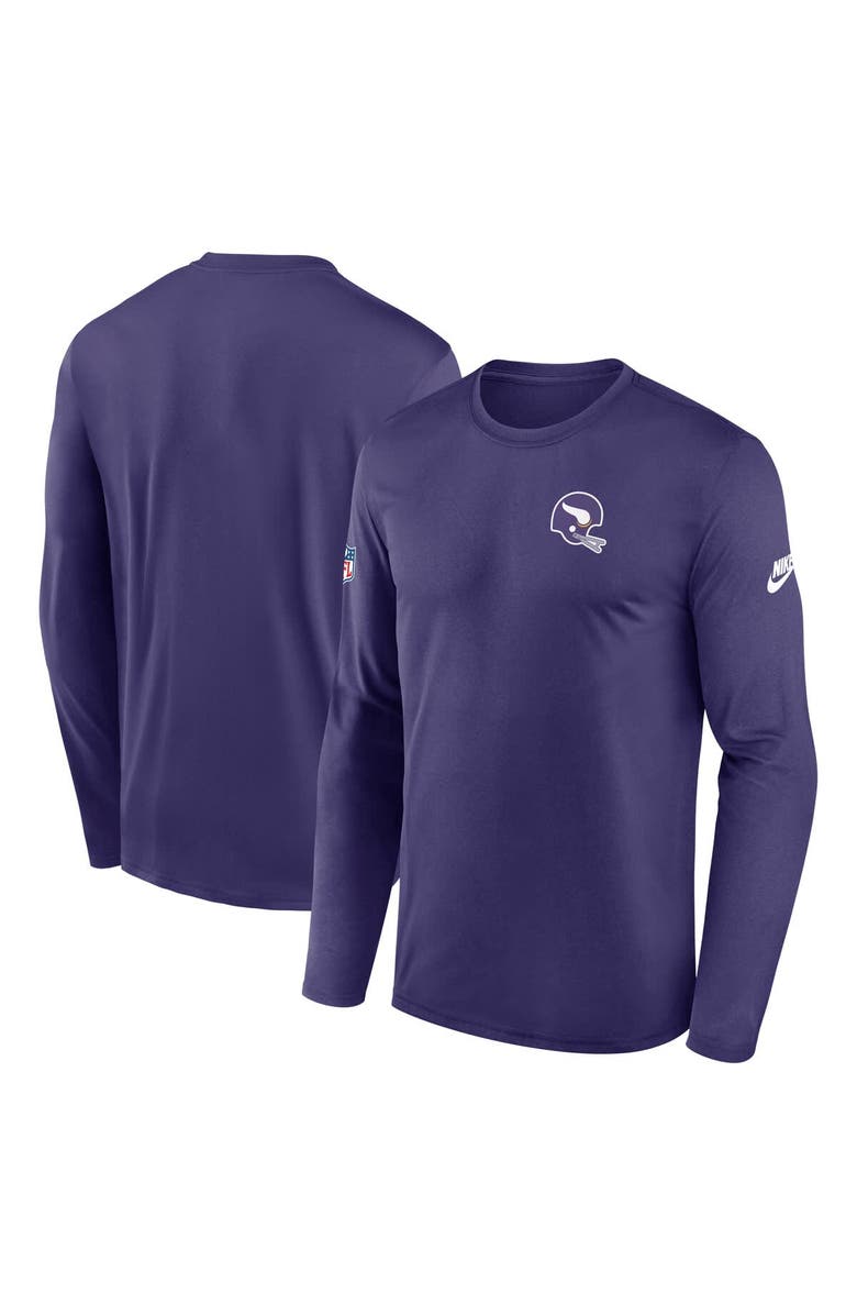 Nike Men's Nike Purple Minnesota Vikings Legend Small Logo Performance Long Sleeve T-Shirt, Main, color, Purple