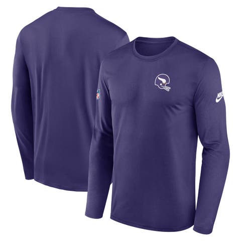 Men's Nike Purple Minnesota Vikings Legend Small Logo Performance Long Sleeve T-Shirt