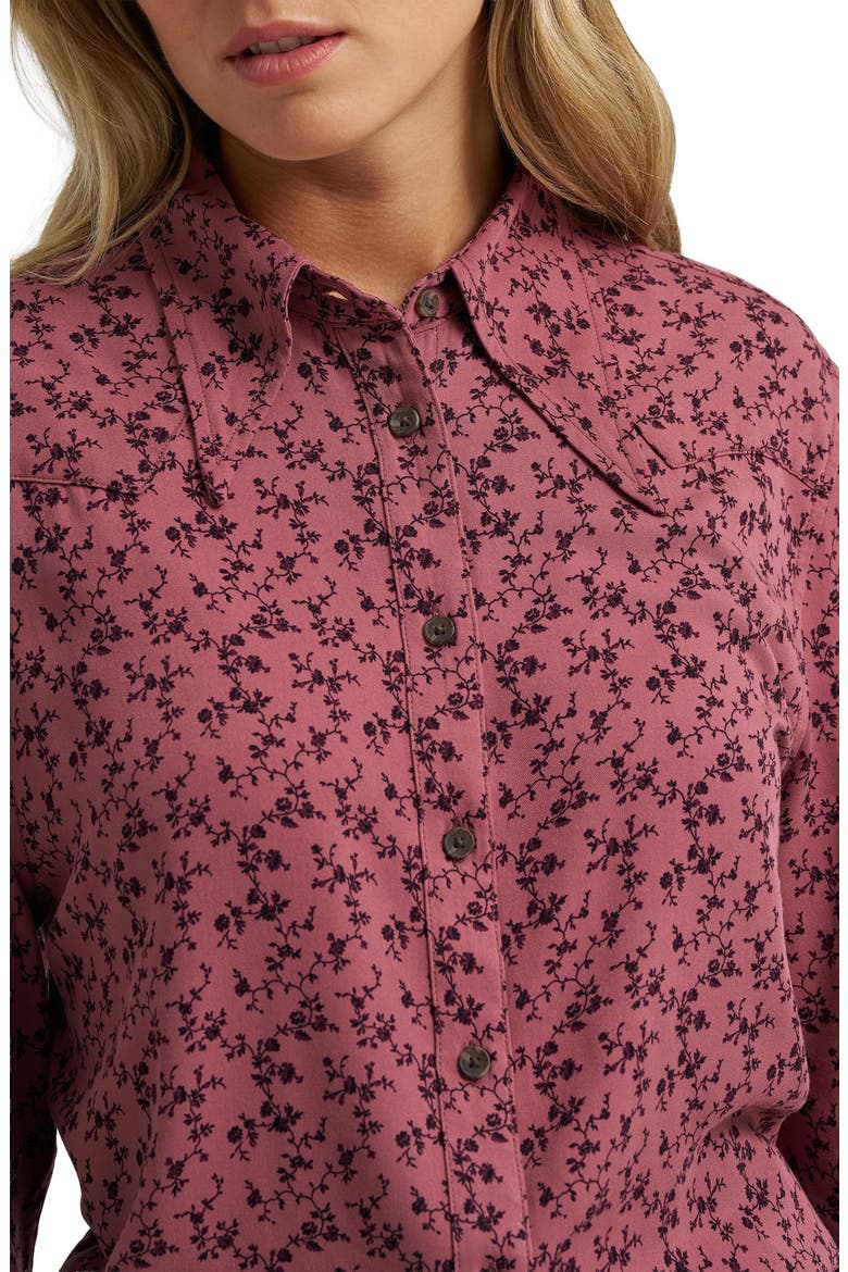 Tess Dramatic Collar Shirt, Alternate, color, PINK ROSE