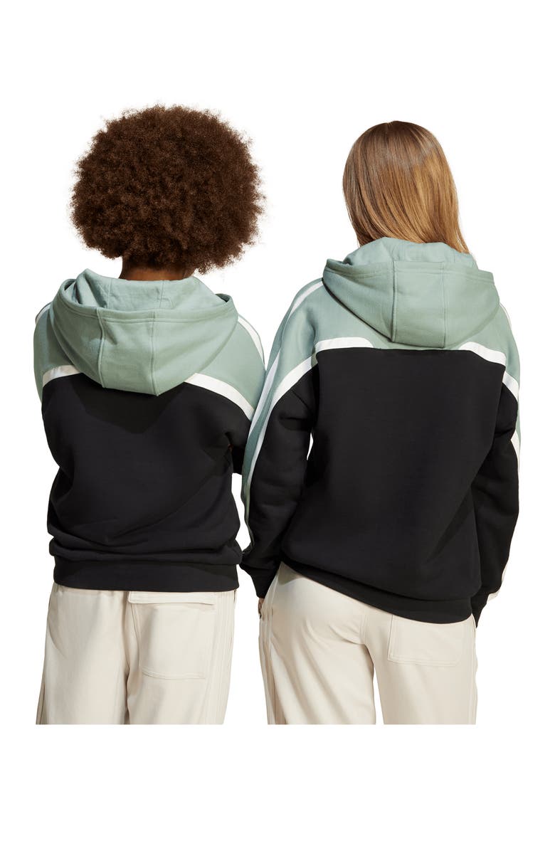 adidas Originals Kids' Trefoil Embroidered Cotton French Terry Hoodie, Alternate, color, 