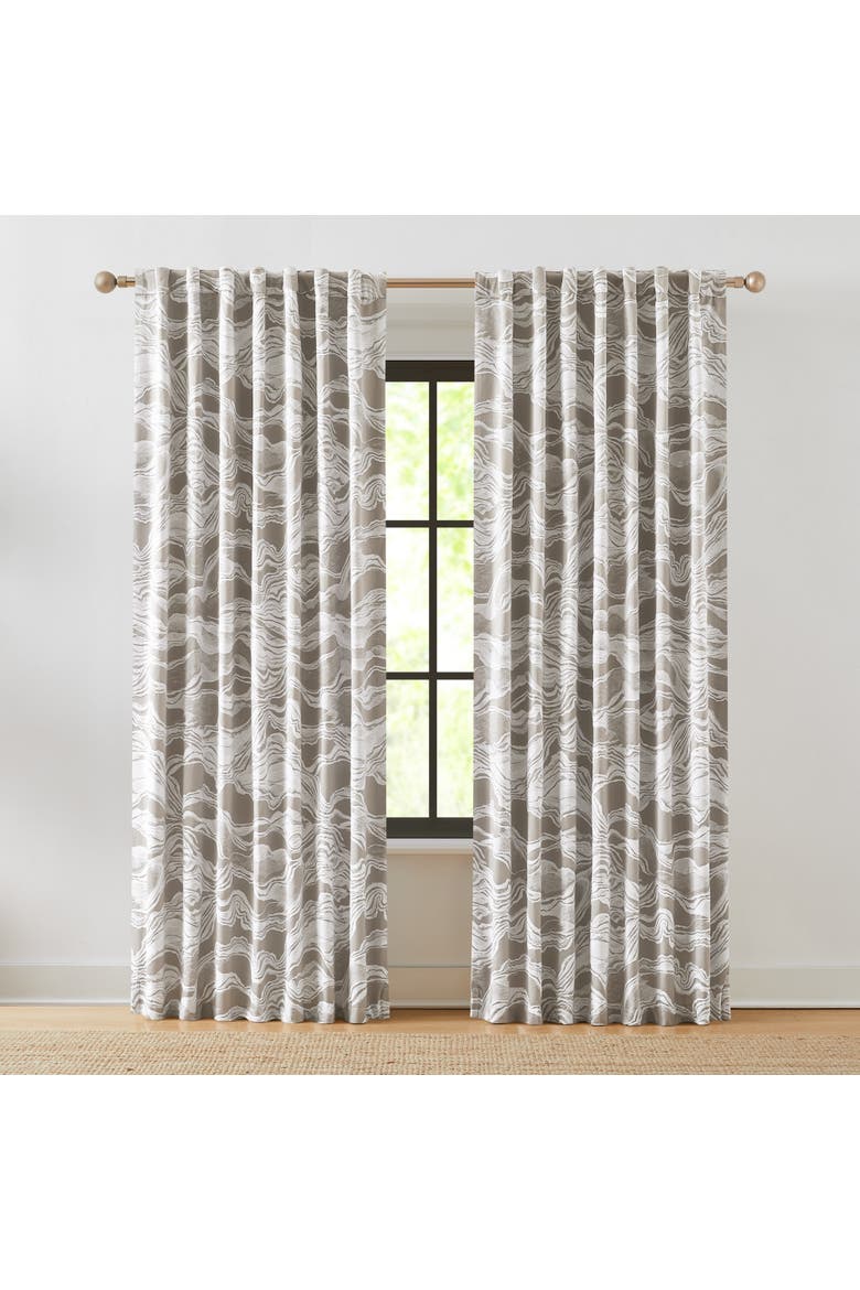 Cascade Wave Blackout Window Panel, Main, color, Gray/White