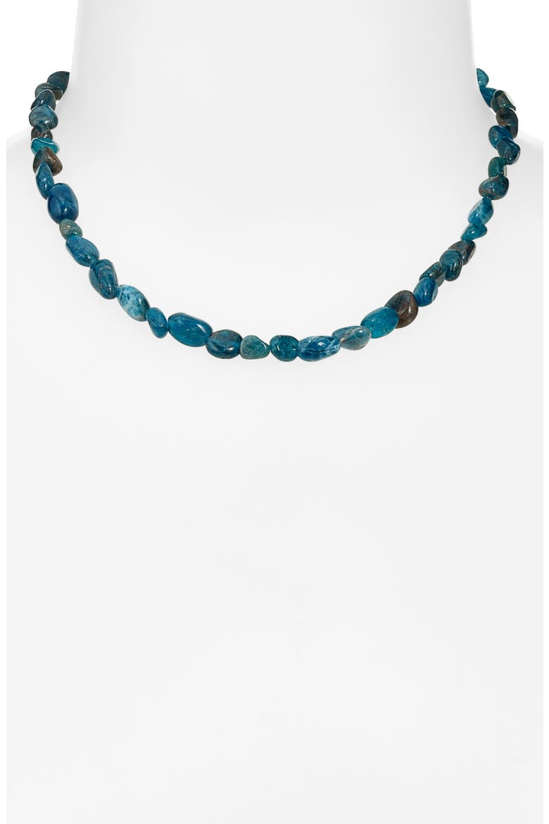 Xanthe Apatite Beaded Necklace, Alternate, color, BLUE