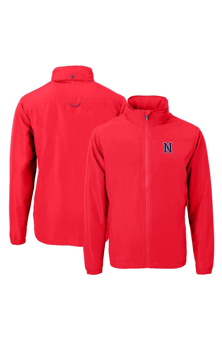 Cutter & Buck Men's Cutter & Buck Red Nashville Sounds Charter Eco Recycled Full-Zip Jacket, Main, color, 