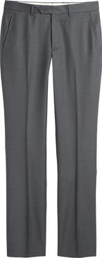 Santorelli Roma Flat Front Loro Piana Wool Serge Dress Pants