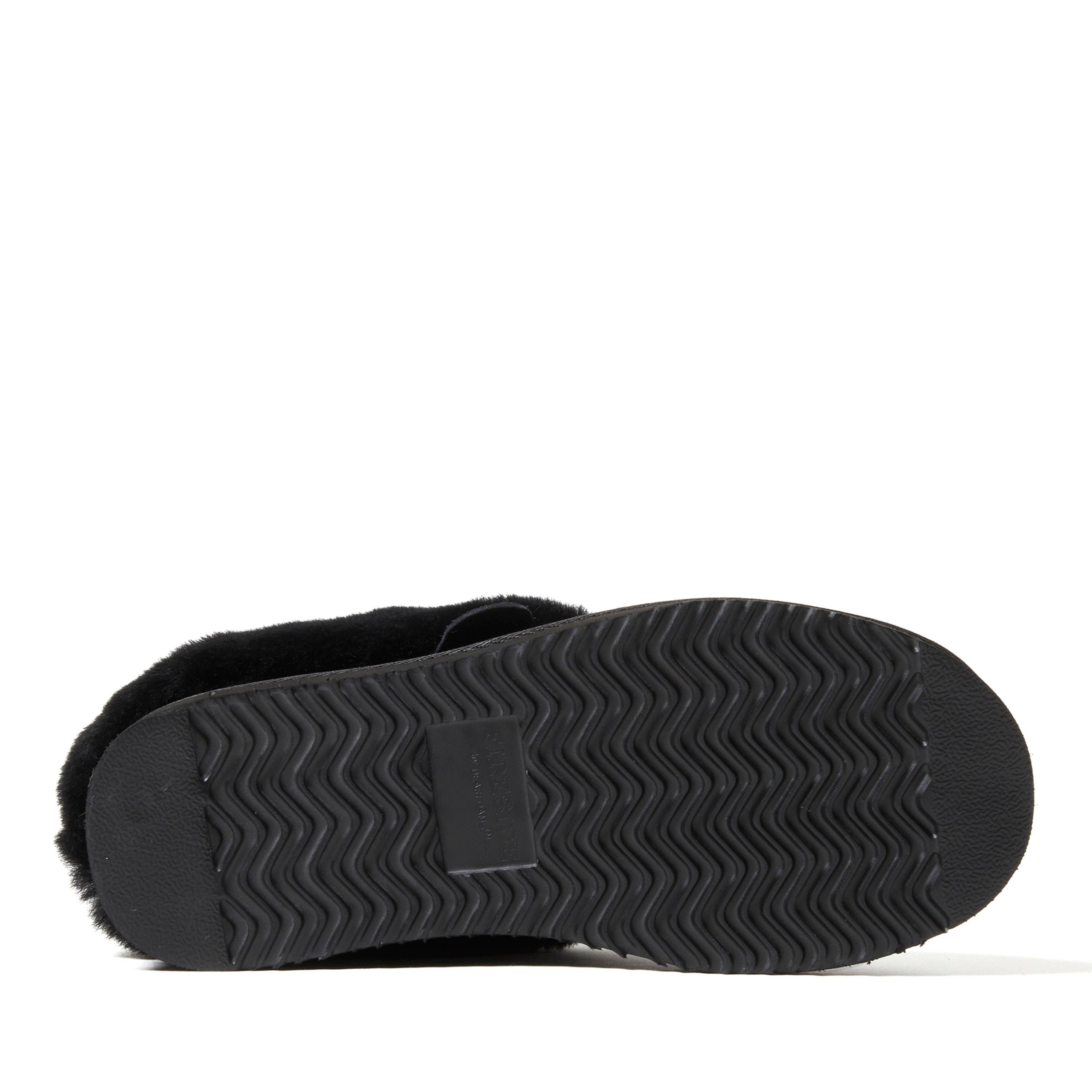 DEARFOAMS Fireside Adelaide Genuine Shearling Clog Slipper, Alternate, color, Black