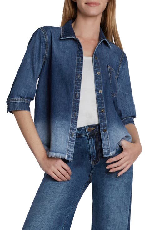 Everyday Fray Hem Denim Shirt