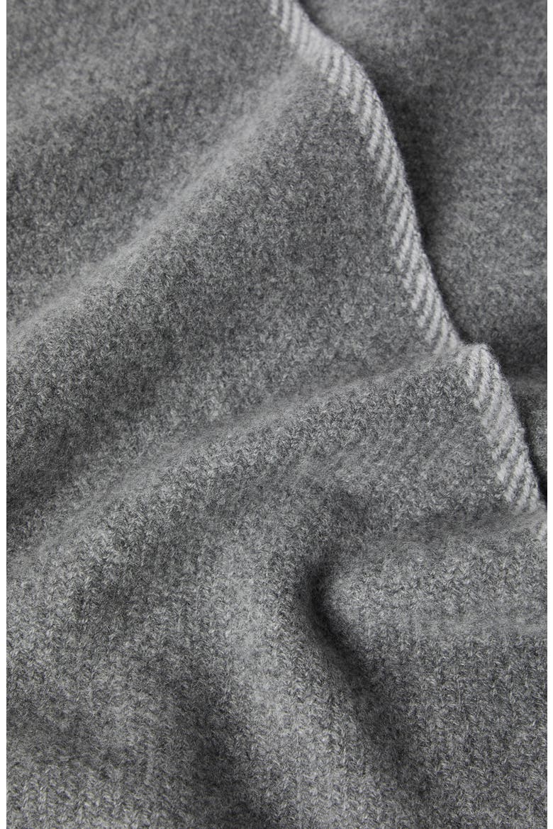 Cashmere diagonal scarf, Alternate, color, Grey
