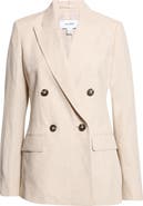 Reiss Kit Double Breasted Linen Blazer
