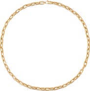Sara Weinstock Gold Medium Rectangle Link Necklace