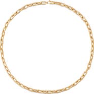 Sara Weinstock Gold Medium Rectangle Link Necklace
