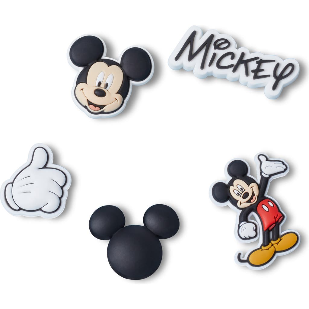 Crocs Assorted 5-pack Mickey Mouse Jibbitz™ Shoe Charms In Transparent