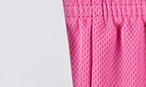 Nike Kids' Dri-fit Happy Camper Tank & Mesh Shorts Set In White With Playful Pink
