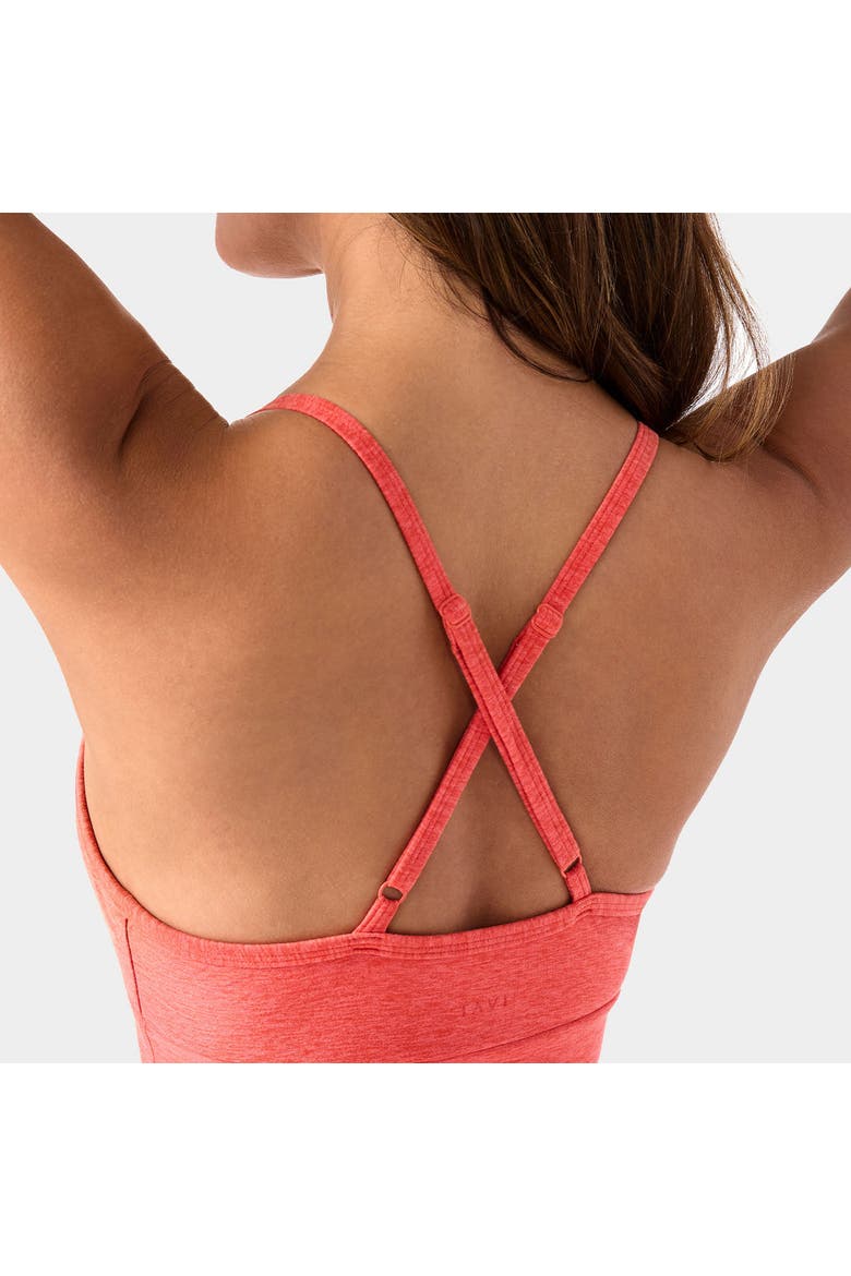 TaviCloud Boost Bra, Alternate, color, HOT CORAL SPACEDYE