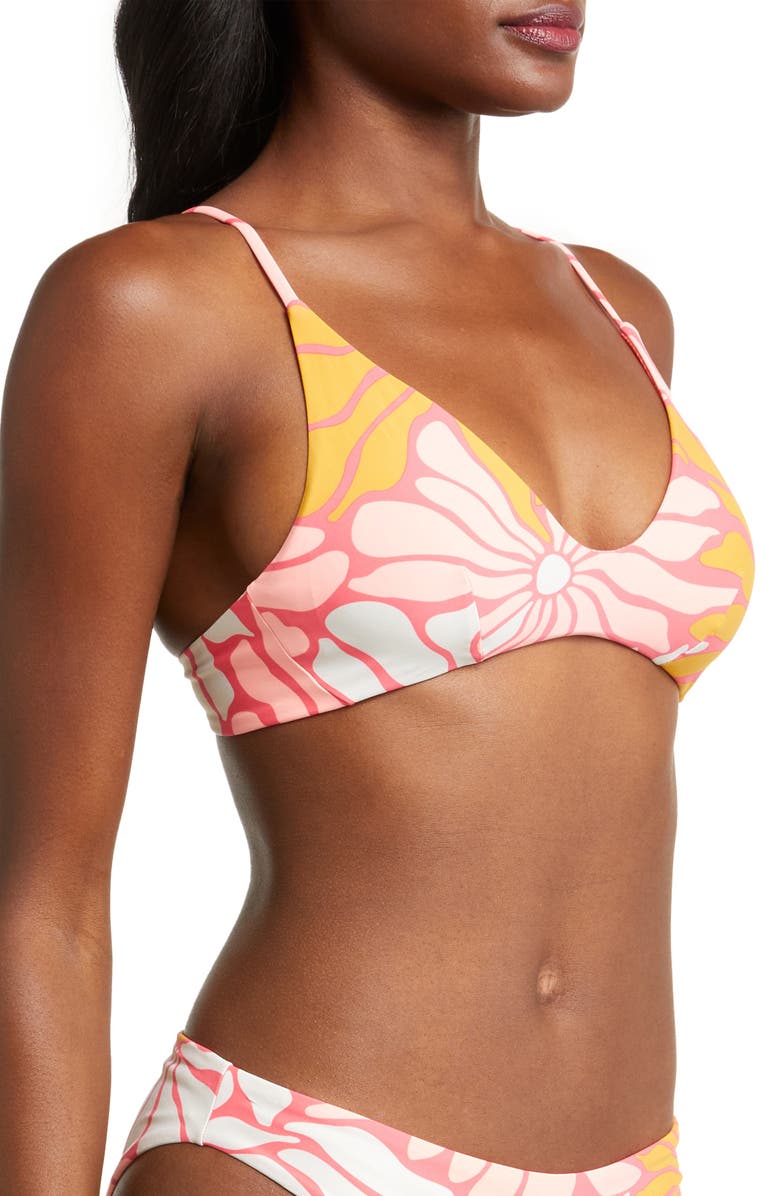 Maaji Dali Flowers Creta Reversible Bikini Top, Alternate, color,