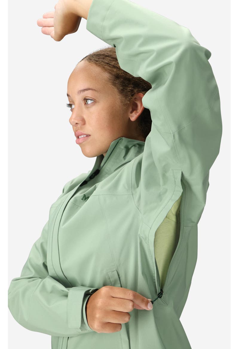 PreCip® Eco Pro Waterproof Hooded Jacket, Alternate, color, AGATE GREEN