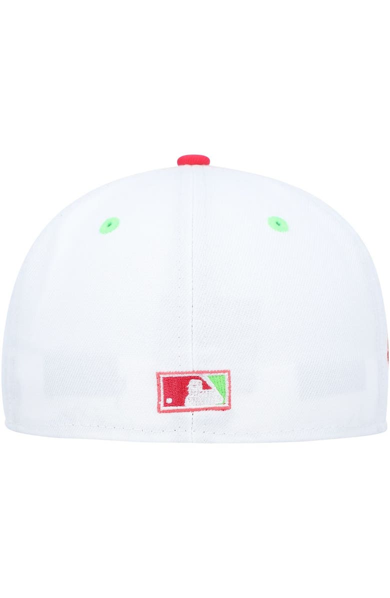 New Era Men's New Era White/Coral Washington Nationals Robert F. Kennedy Memorial Stadium Strawberry Lolli 59FIFTY Fitted Hat, Alternate, color, White