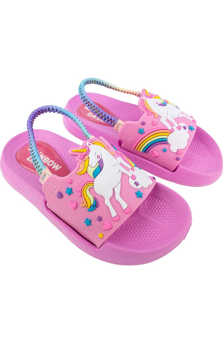 RAINBOW DAZE Unicorn Slingback Slide, Main, color,