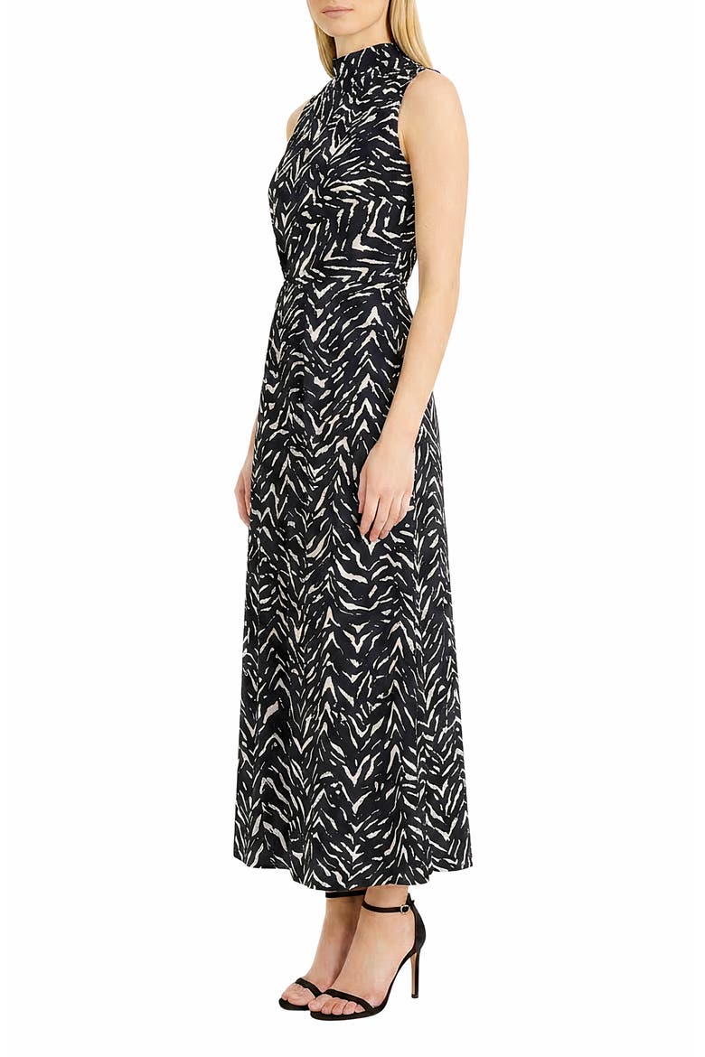 Inverted Streaks Sleeveless A-Line Dress, Alternate, color, VANILLA/ MIDNIGHT