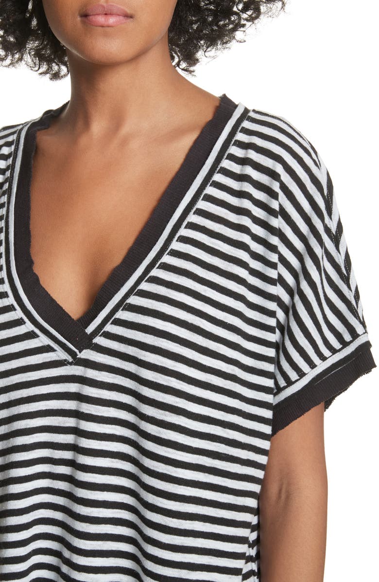 Free People Take Me Stripe Tee, Alternate, color,