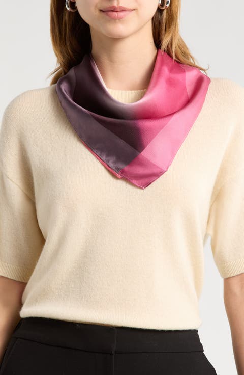 Print Silk Square Scarf