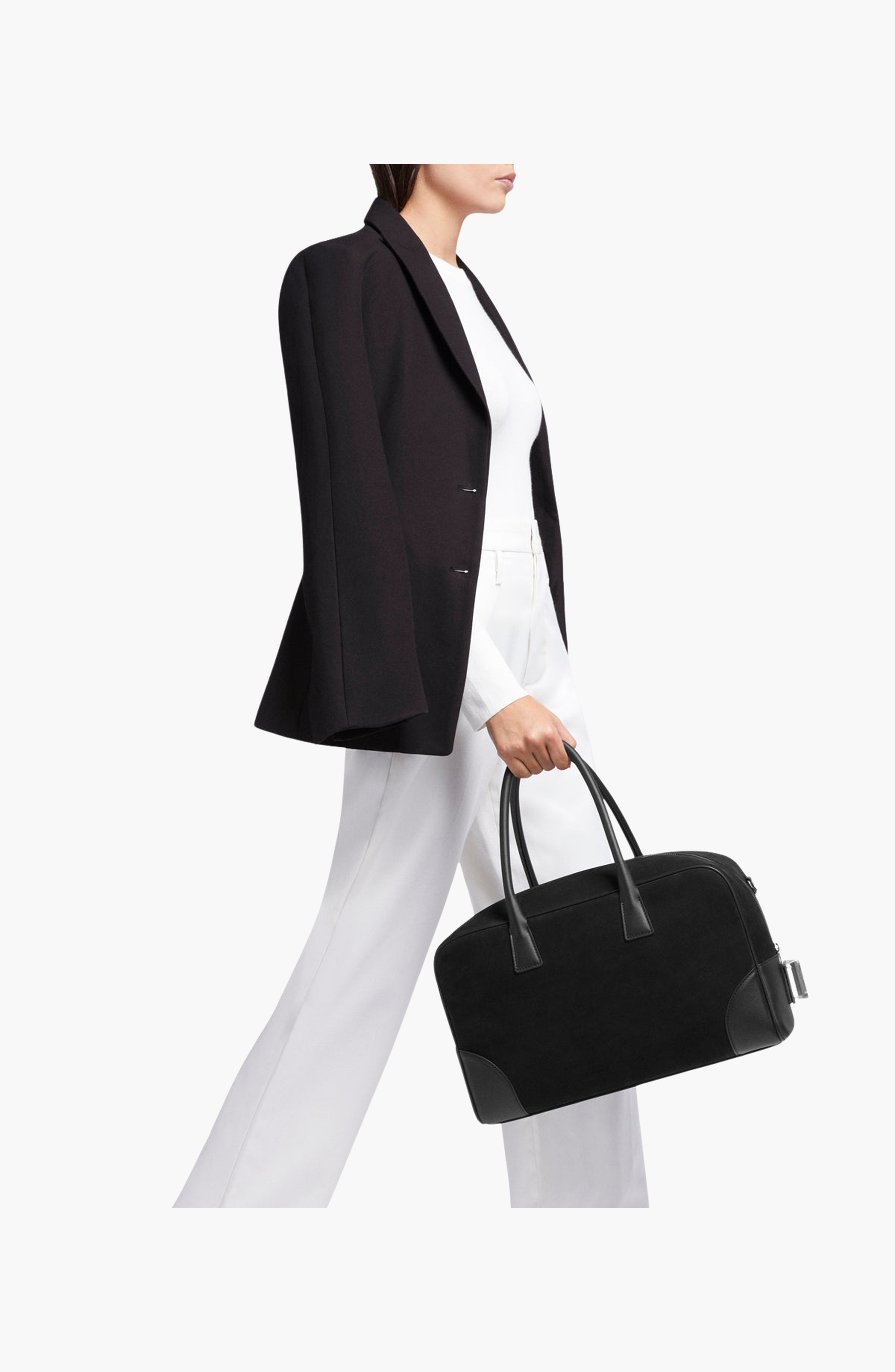 Aviteur Cristallo Nubuck Travel Bag, Alternate, color, Black