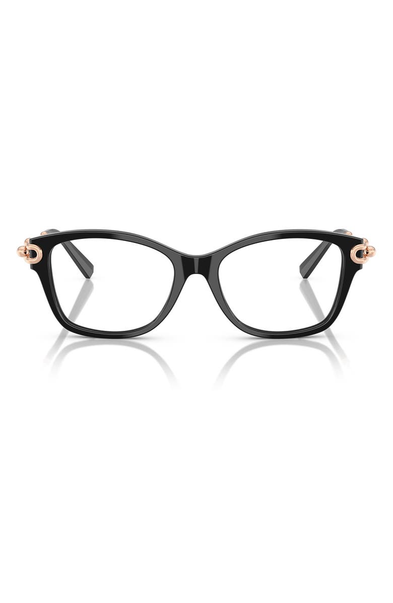 Tiffany & Co. 53mm Butterfly Optical Glasses, Main, color, Black / Demo Lens