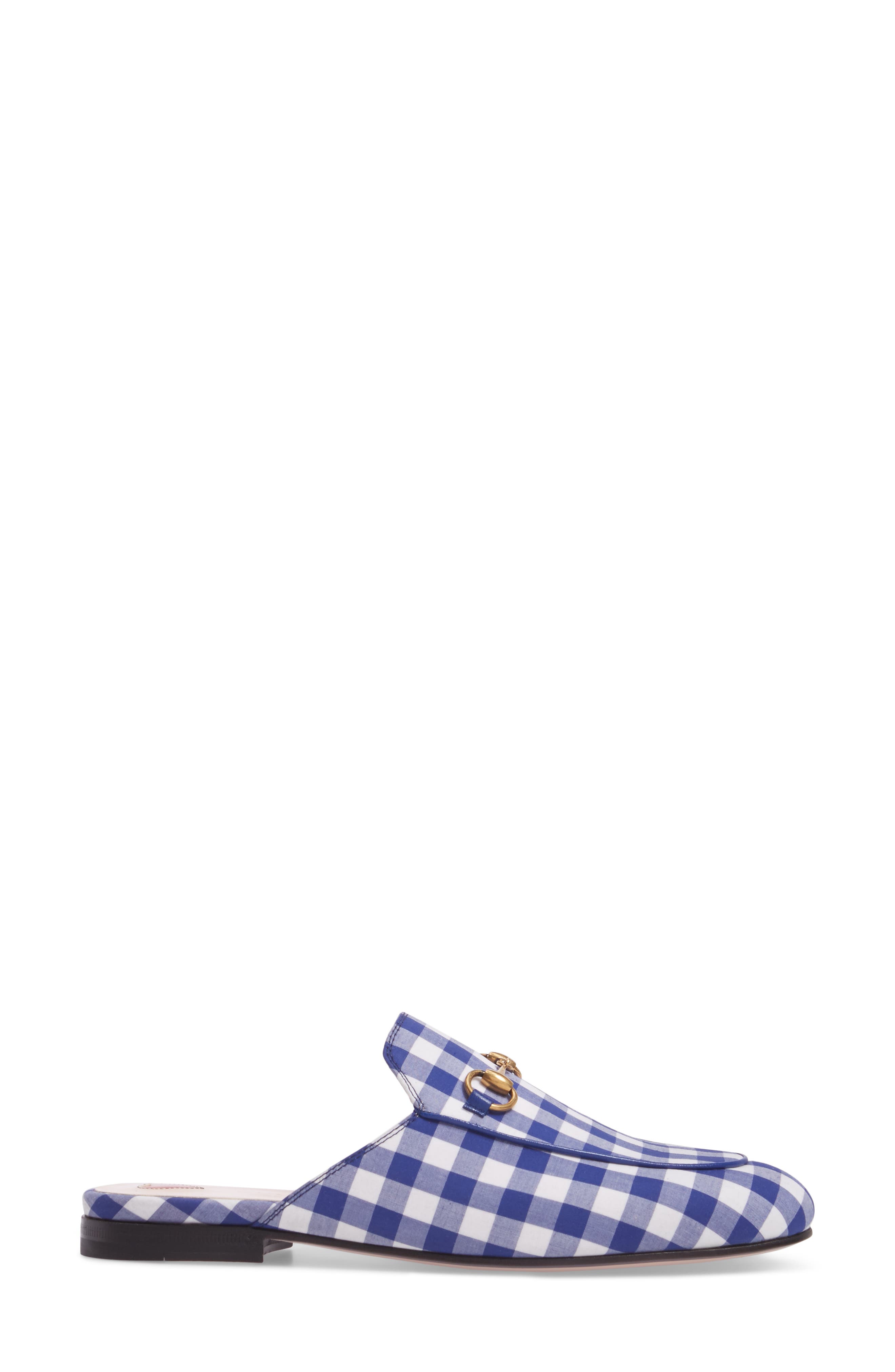 Gucci Princetown Gingham Loafer Mule, Alternate, color, 