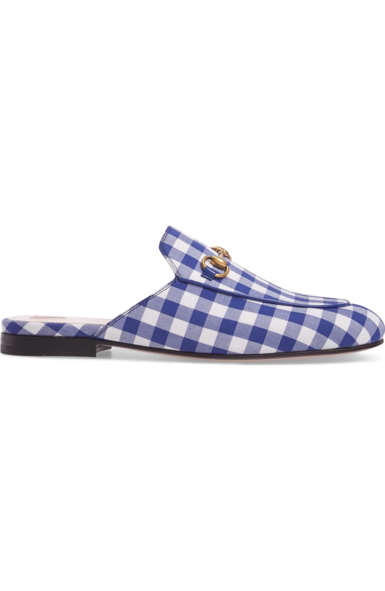 Gucci Princetown Gingham Loafer Mule, Alternate, color,