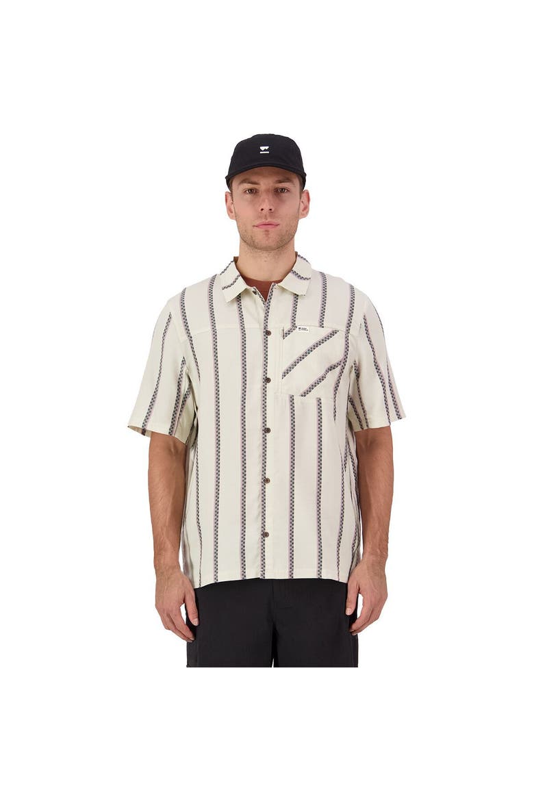 At Merino Short-Sleeve Shirt - Men's, Main, color, Bone Stripe