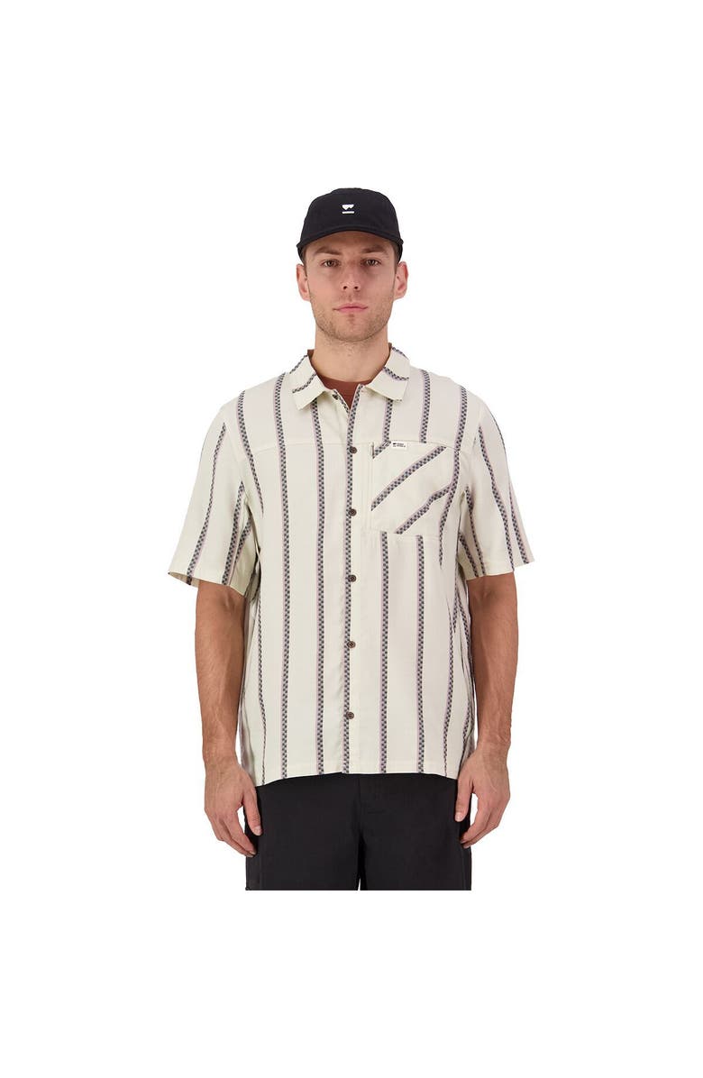 Mons Royale At Merino Short-Sleeve Shirt - Men's, Main, color, Bone Stripe