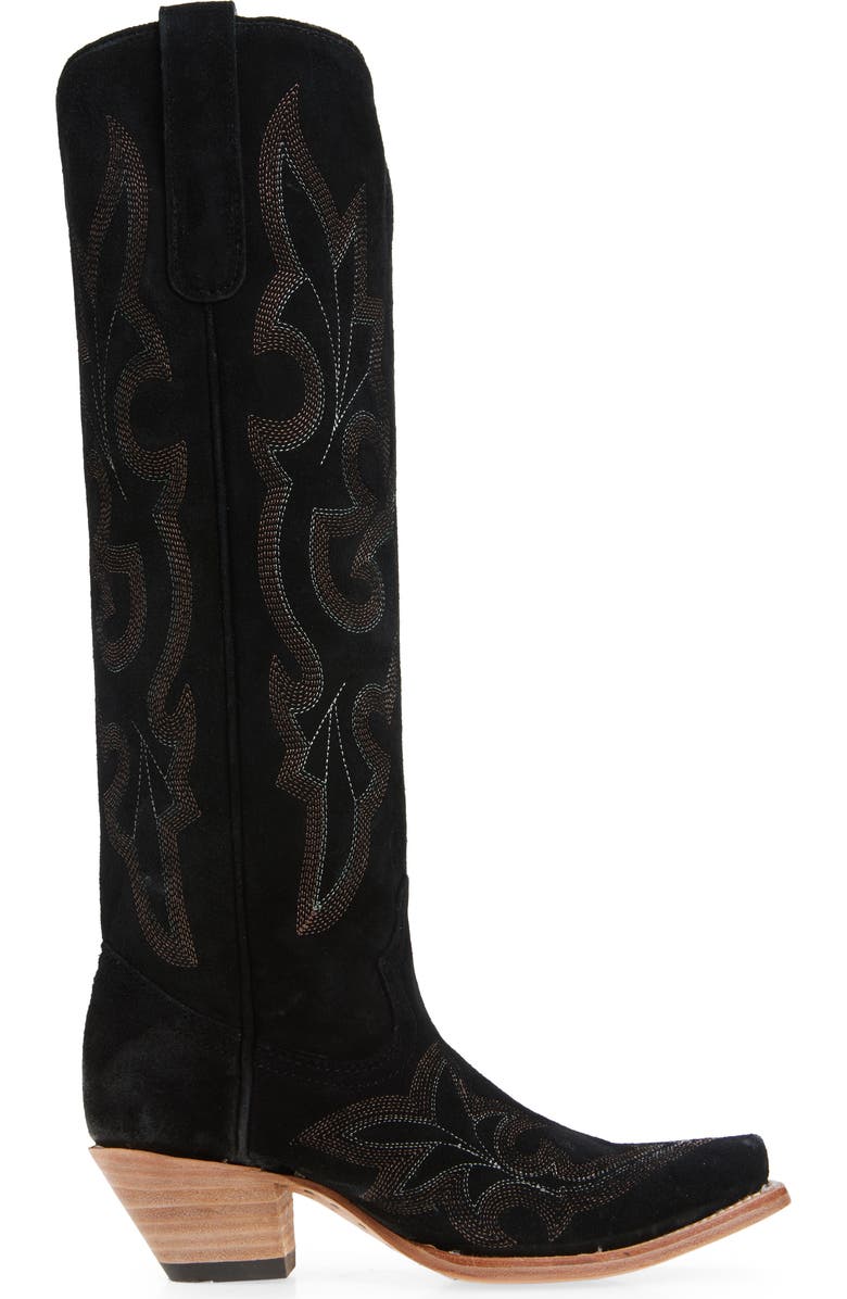 CORRAL Embroidered Knee High Cowboy Boot, Alternate, color, Black