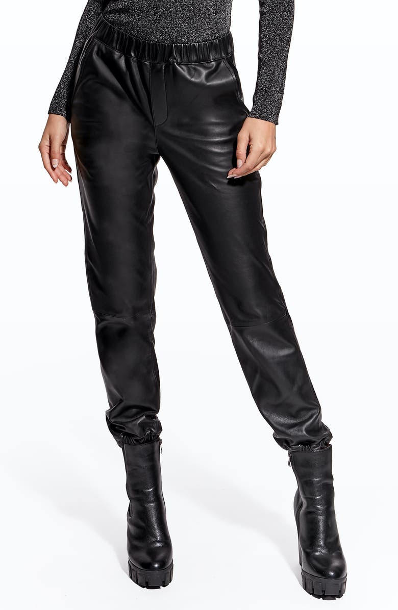AS by DF Recycled Leather Blend Joggers, Main, color,