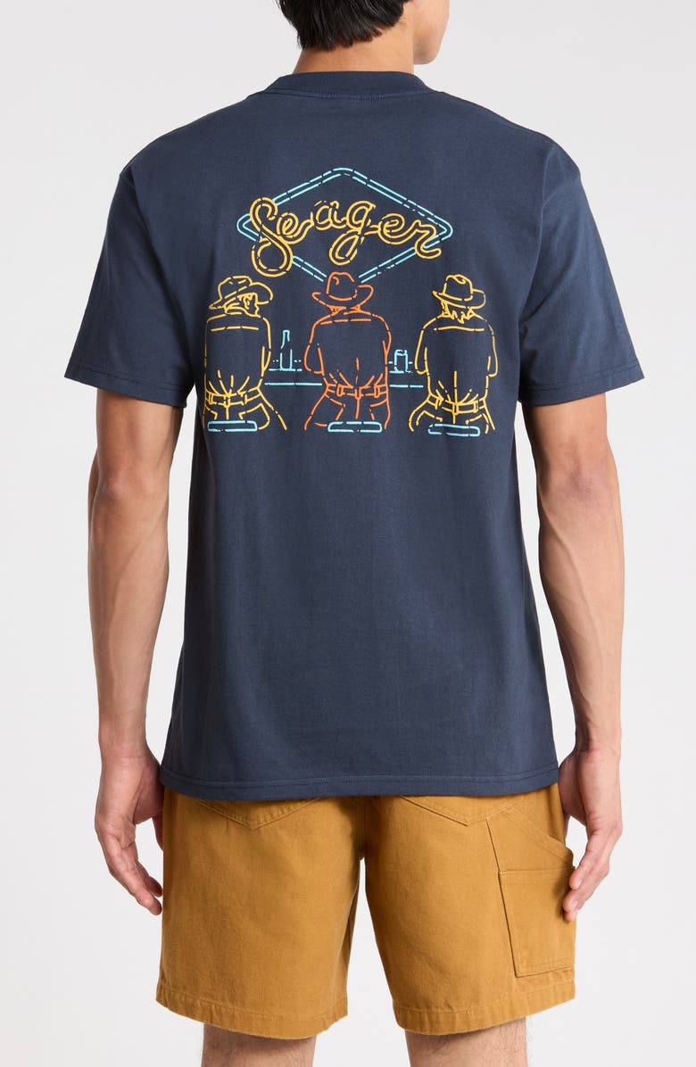 Seager Co Honky Tonk Cotton Graphic T-Shirt, Alternate, color, Navy