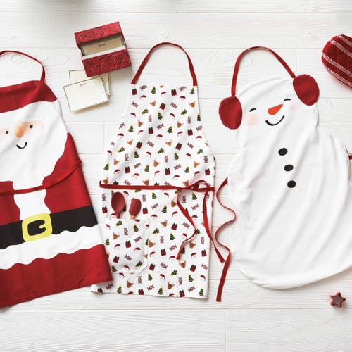 Tag Snowman Kids Apron Christmas Kitchen Cooking White Multi In Multi