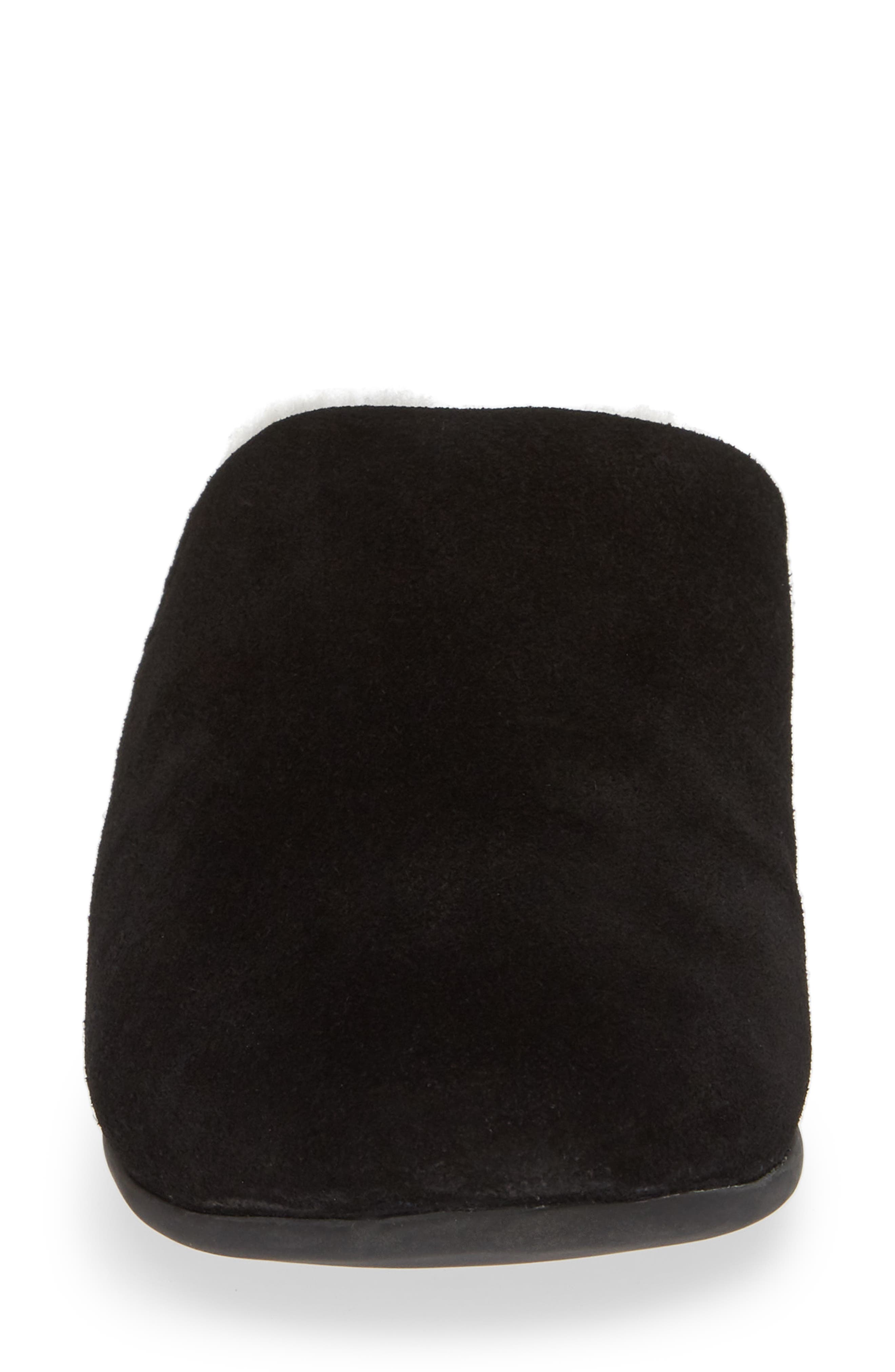 Chrissy Genuine Shearling Lined Mule, Alternate, color, BLACK SUEDE
