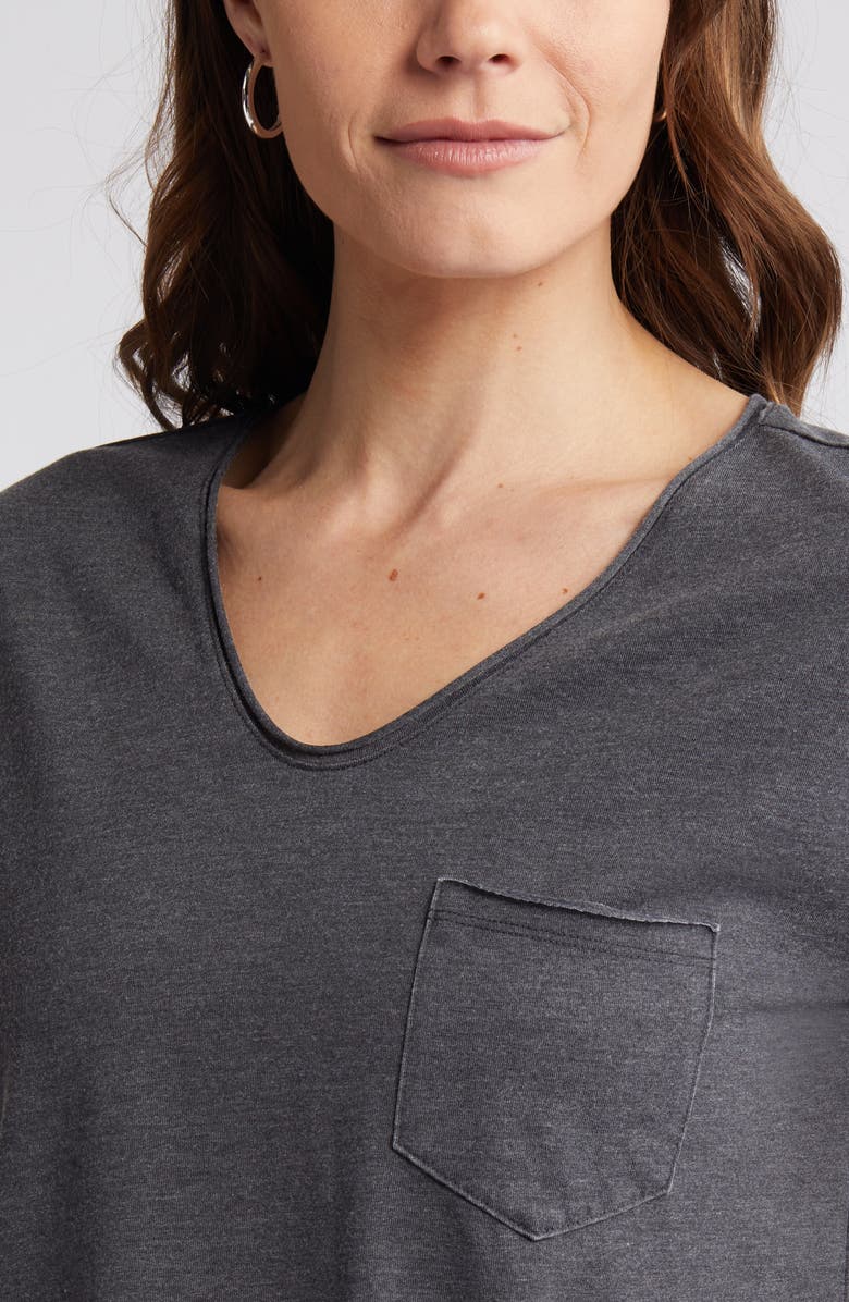 Caslon<sup>®</sup> Rolled Burnout T-Shirt, Alternate, color,