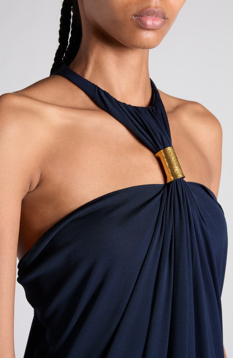 TOM FORD Gathered Racerback Crepe Jersey Gown, Alternate, color,