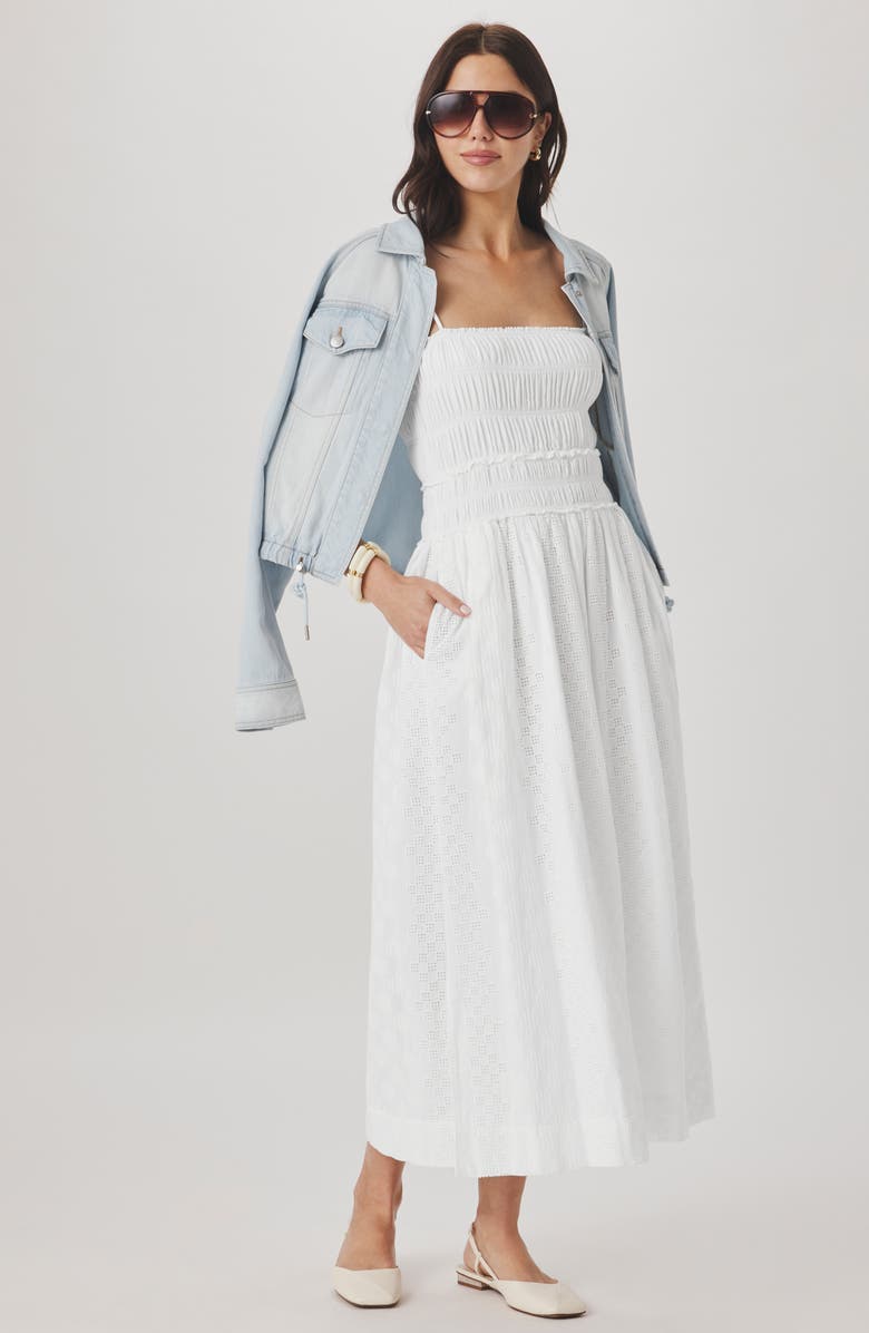 Splendid Kenzie Eyelet Sleeveless Maxi Dress, Alternate, color, White