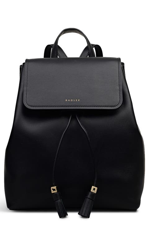 Noble Alley Small Leather Flapover Backpack
