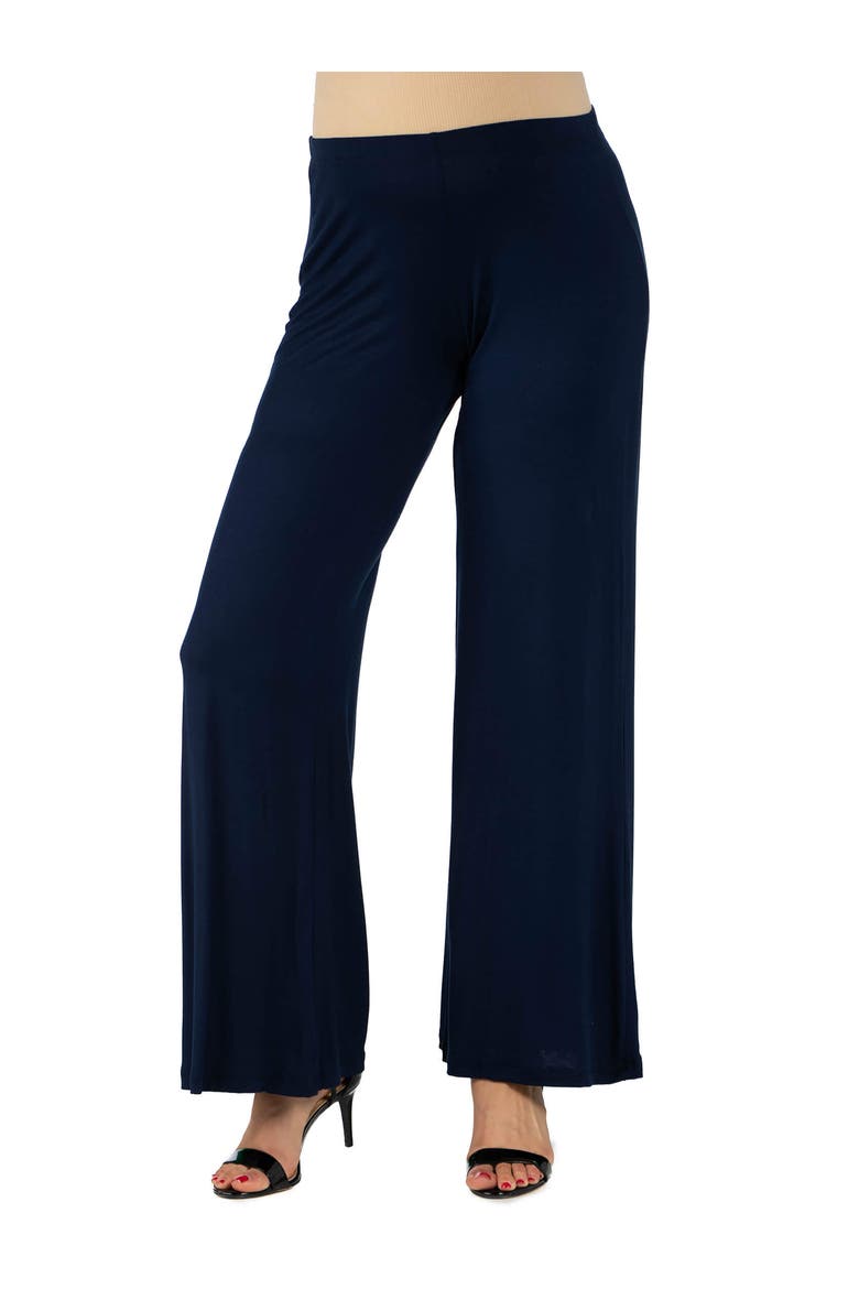 Maternity Solid Color Palazzo Pants, Main, color, Navy