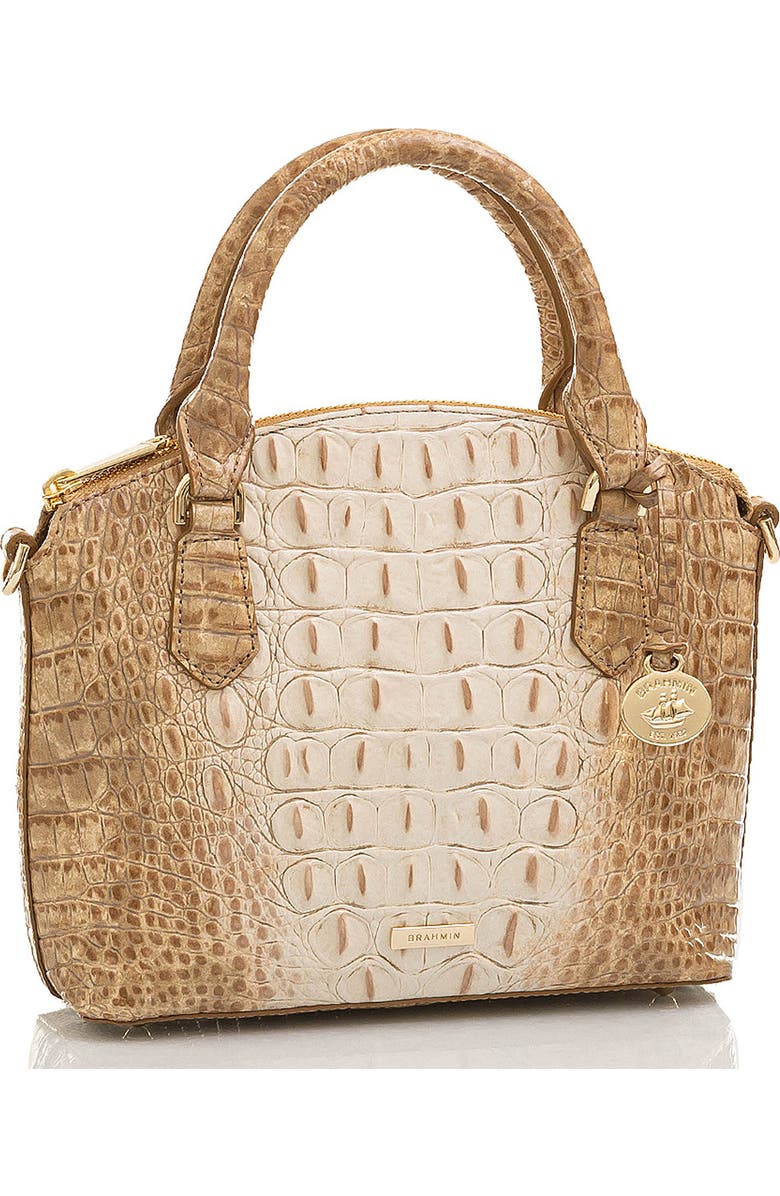 Brahmin Duxie Croc Embossed Leather Crossbody Bag, Alternate, color,