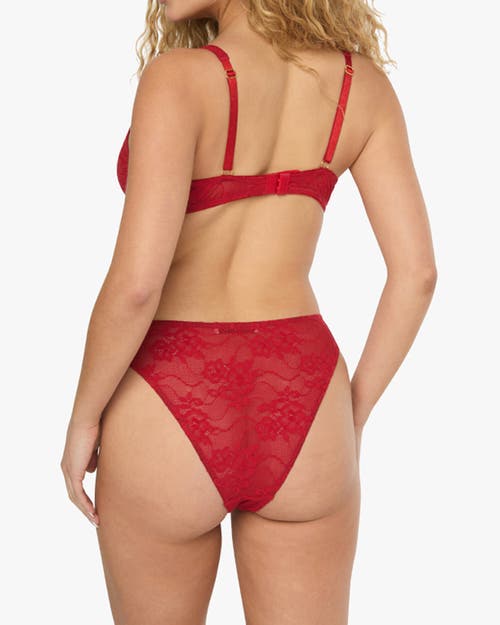 Weworewhat Lace Underwire Bra In Scarlet