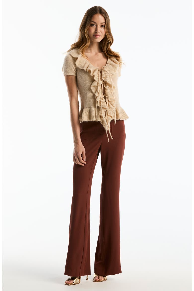 Ruffle Peplum Sweater, Alternate, color, SWAN HEATHER