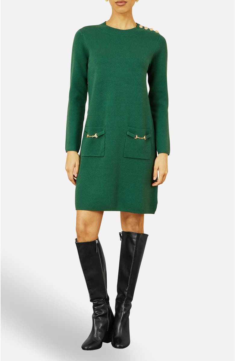 Yumi Tunic Sweater Dress, Alternate, color, Green