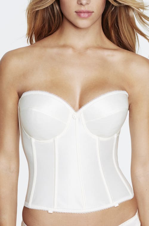 Dominique Intimates Rachelle Strapless Low Back Satin Longline Bridal Bra In White